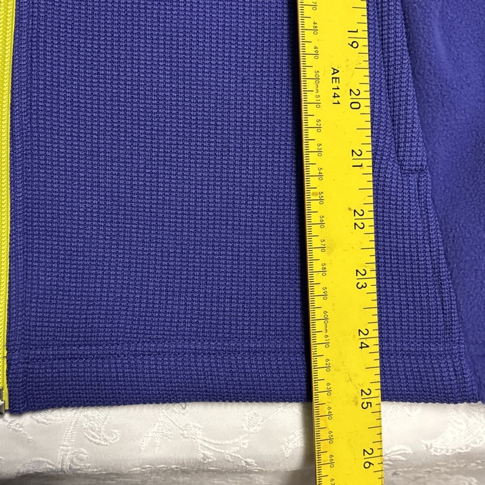 Spyder Kids XL Purple Waffle Knit Full Zip Fleece Jacket Lime Green Trim 143097 - Picture 8 of 8